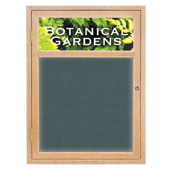 United Visual Products Open Faced Traditional Rounded Corkboard UV639ARC-BRONZE-BLACK - main